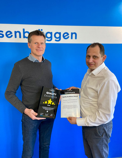 Stefan Hüners (Management Board, QMB, Head of IT, Ossenbrüggen), André Kroll (Management Board, QMB, Ossenbrüggen)