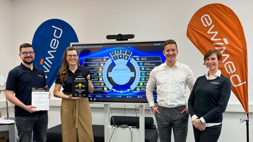 Marko Tanic (QM Specialist CAQ), Ulrike Linzmaier (CTO/QMR) ,  Jonathan Hoffmann (CAQ AG), Janine Lietz (CAQ AG)