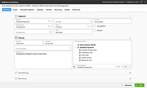 Browserbasierte Maßnahmenbearbeitung