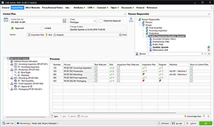 Control plan with synchronization of inspection plan and FMEA